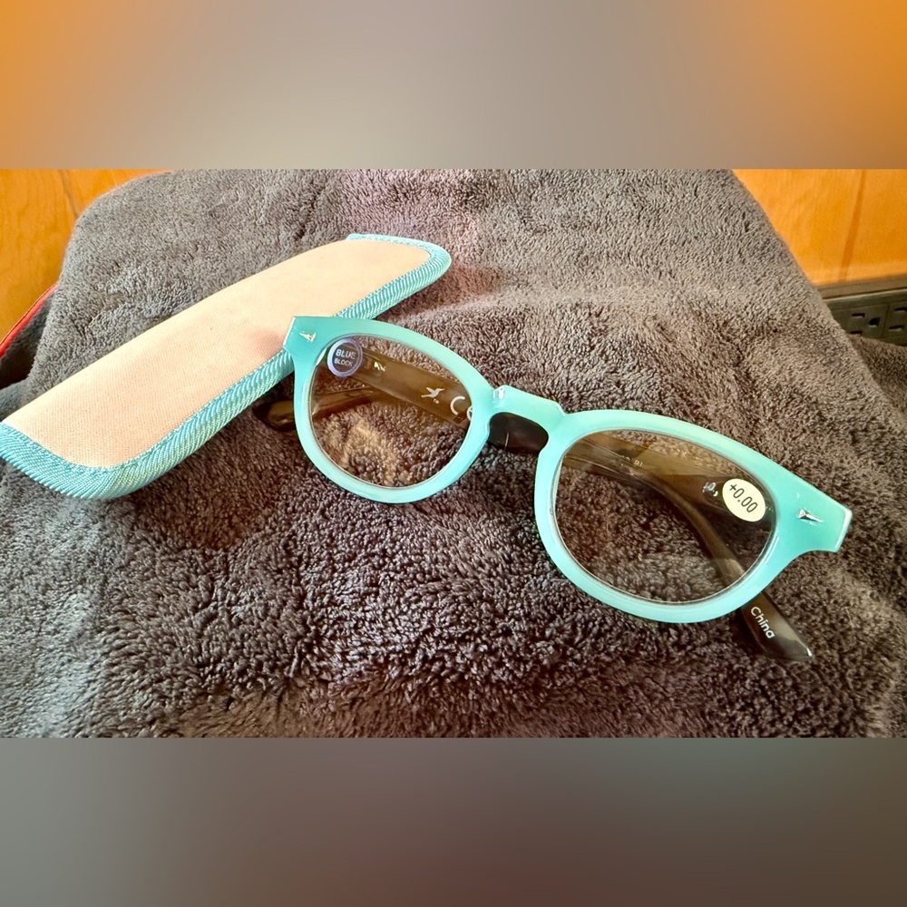 Hummingbird Stylish Malmo Glasses - Aqua Blue +0.0 (With Case) - NEW
